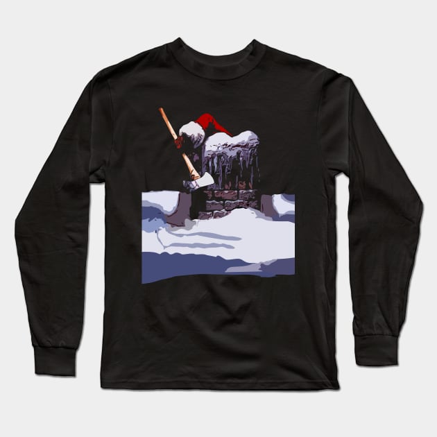 Horror Xmas Santa Long Sleeve T-Shirt by stuff101